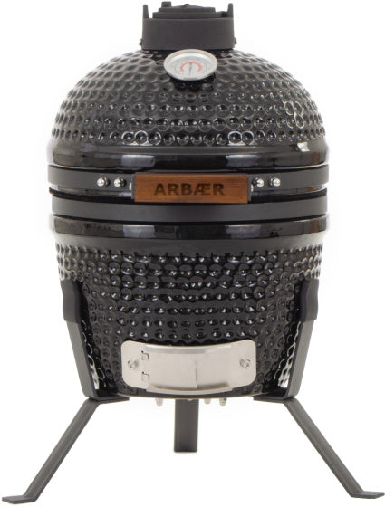 Afbeelding laden in galerijviewer, Arbaer Kamado Small Ø 13 inch met Frame Keramisch Zwart
