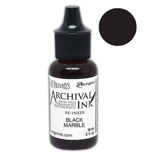 Ranger ink ranger • dylusions archival reinkers black marble