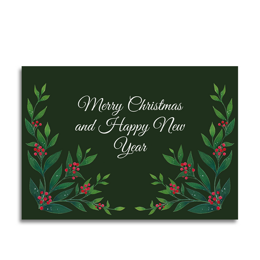 Art by andu wenskaart christmas green