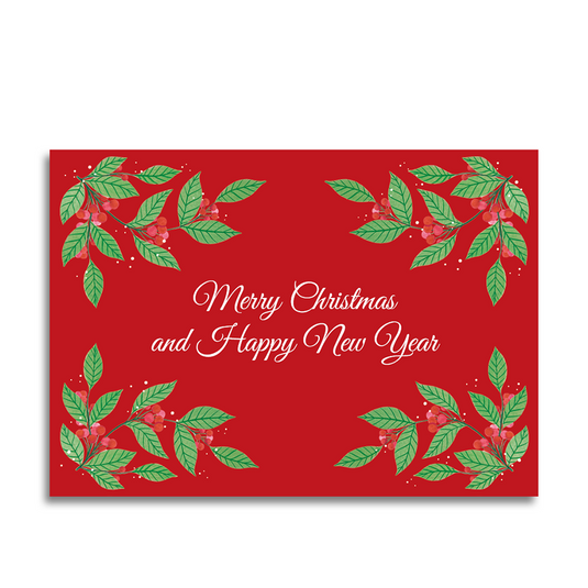 Art by andu wenskaart christmas red