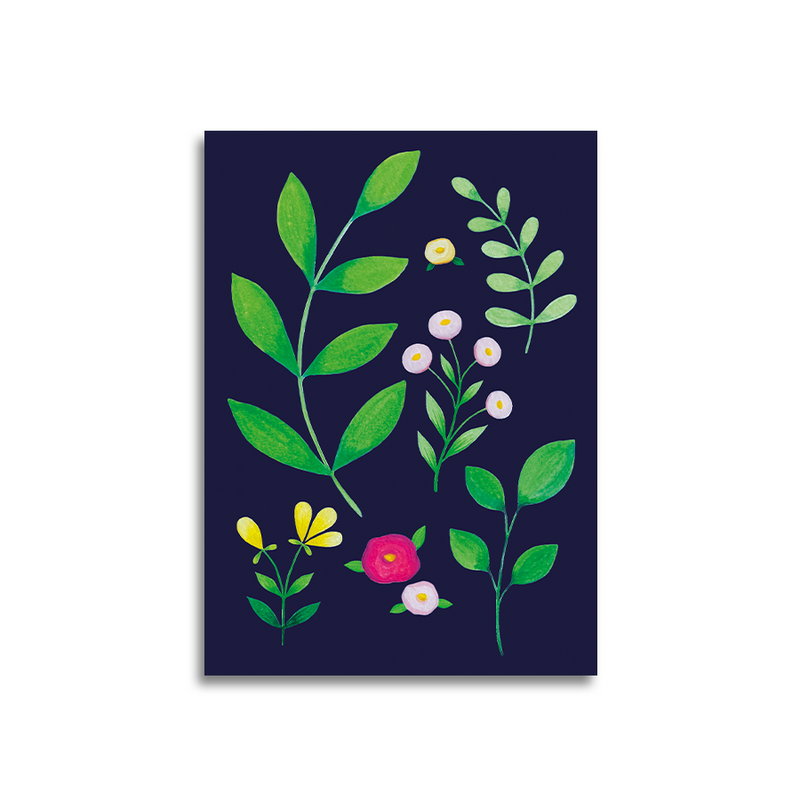 Afbeelding laden in galerijviewer, Art by andu wenskaart modern botanicals
