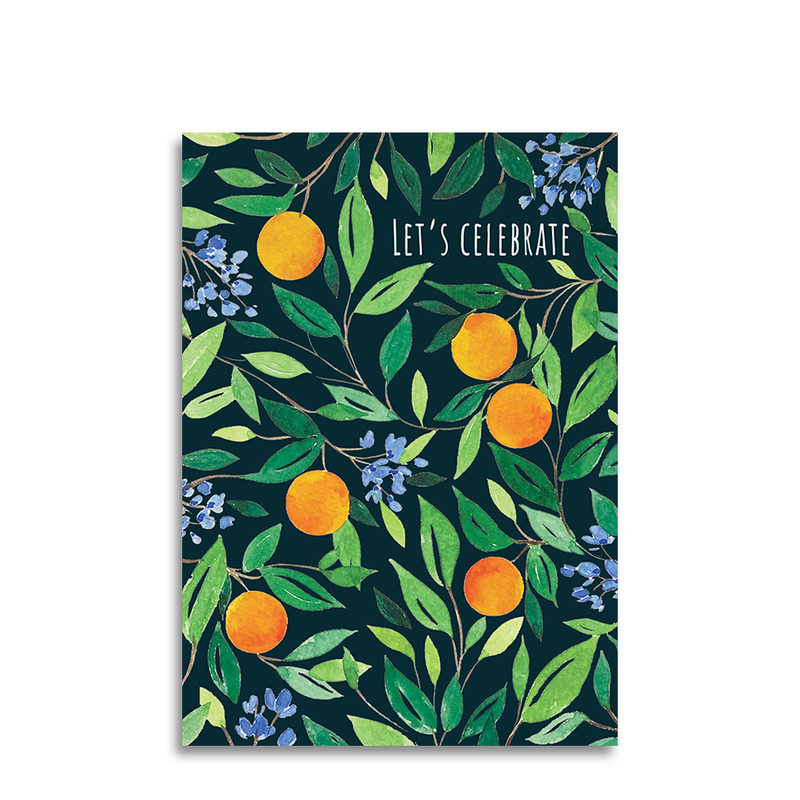 Afbeelding laden in galerijviewer, Art by andu wenskaart orange tree
