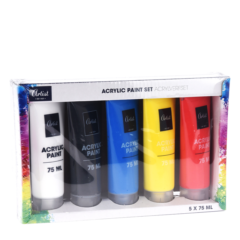 Afbeelding laden in galerijviewer, Artist acrylverfset 75ml 5 stuks
