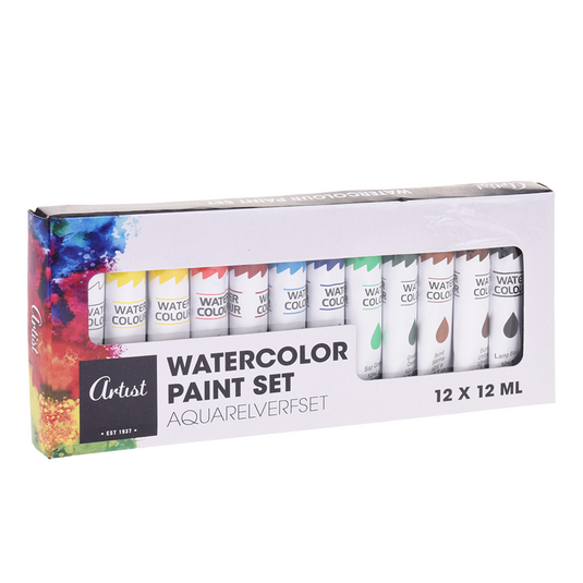 Artist aquarelverfset 12ml 12 stuks