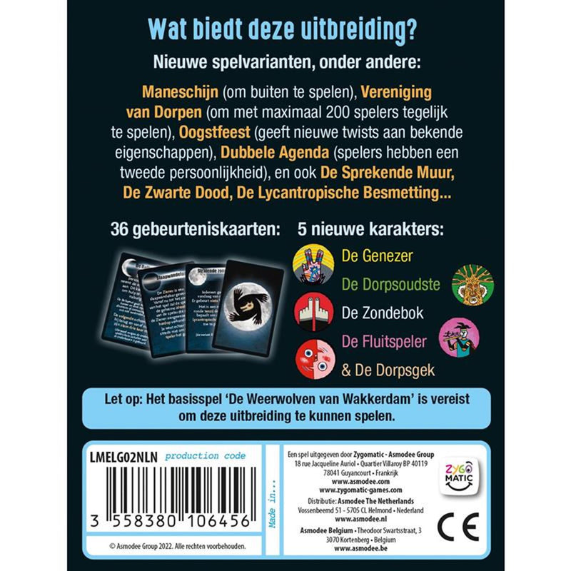 Afbeelding laden in galerijviewer, Zygomatic board game studio de weerwolven van wakkerdam - volle maan kaartspel uitbreiding
