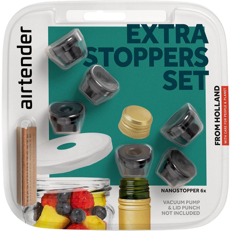 Afbeelding laden in galerijviewer, Airtender extra wijnstoppers set a 6
