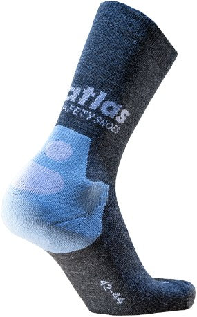 Atlas all seasons workwear sock | grijs lichtgrijs | maat 35 - 4043692447636