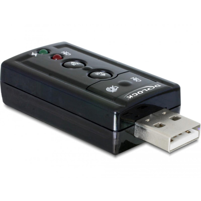Afbeelding laden in galerijviewer, Delock usb sound adapter 7.1 geluidskaart (zwart, retail)

