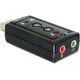 Delock usb sound adapter 7.1 geluidskaart (zwart, retail)