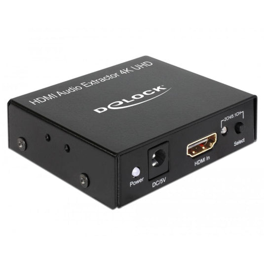 Delock hdmi audio extractor 4k adapter (zwart)