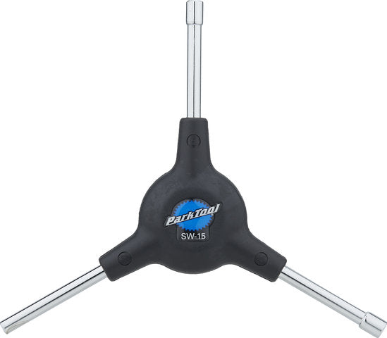 Afbeelding laden in galerijviewer, Parktool sw-15 3-way internal nipple spoke wrench
