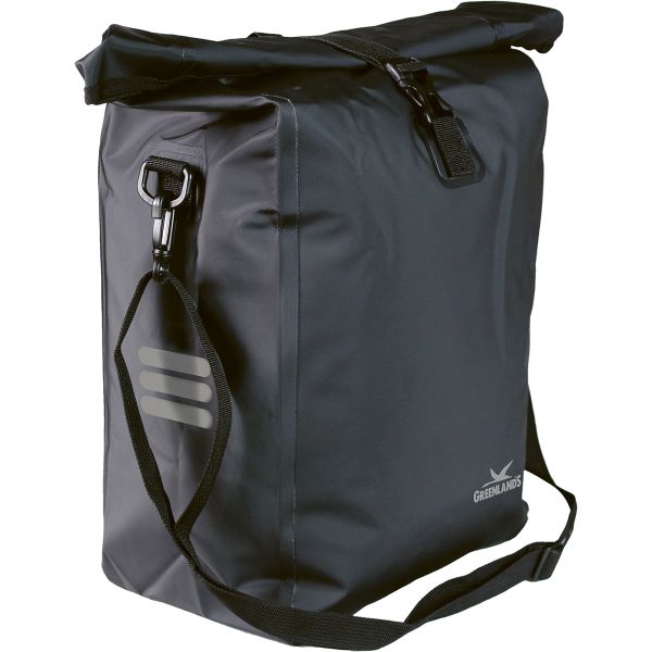 Afbeelding laden in galerijviewer, Greenlands fietstas waterproof small 18.5 liter 27 x 49 x 14 cm - zwart

