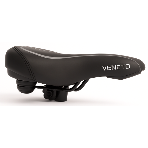 Afbeelding laden in galerijviewer, Edge fietszadel veneto incl. oppakbeugel en achterlicht - zwart
