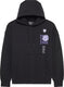 Fox head image phantom oversized fleece hoodie