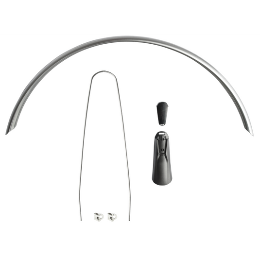 Eurofender snello achterspatbord 46mm - 28 inch smoke titanium