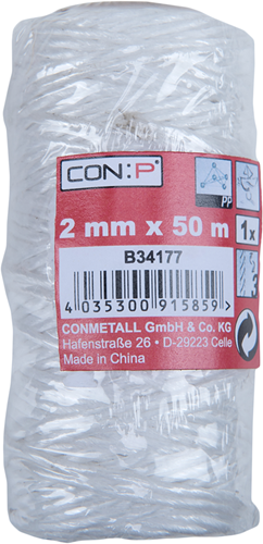 Afbeelding laden in galerijviewer, Con:p pp touw 2mm 9kg bobijn 50m - b34177
