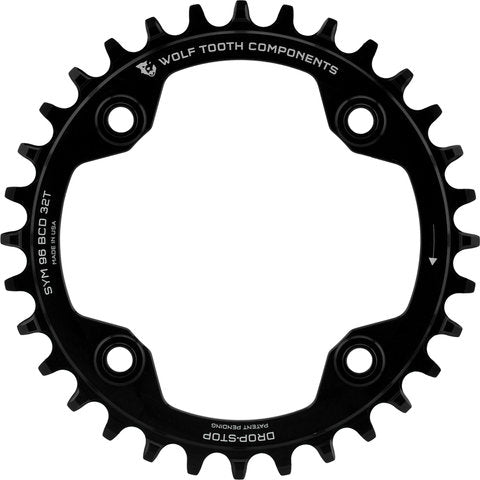 Wolf tooth components 96 bcd symmetrical chainring for shimano compact triple
