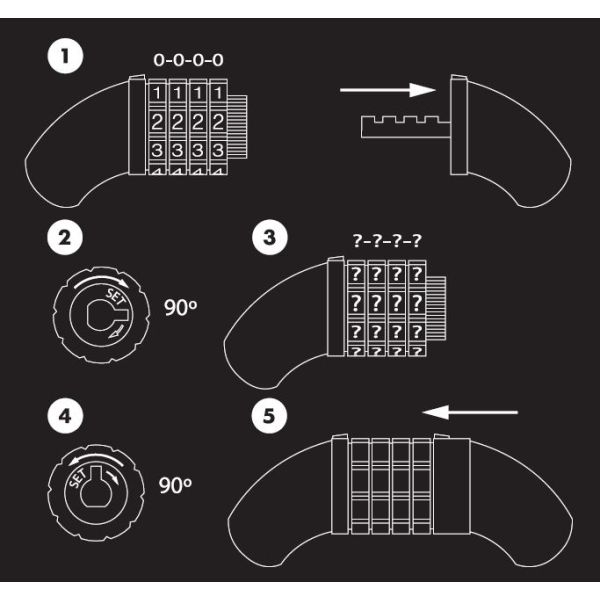 Afbeelding laden in galerijviewer, Edge cijferslot digit - ø10mm x 150 cm
