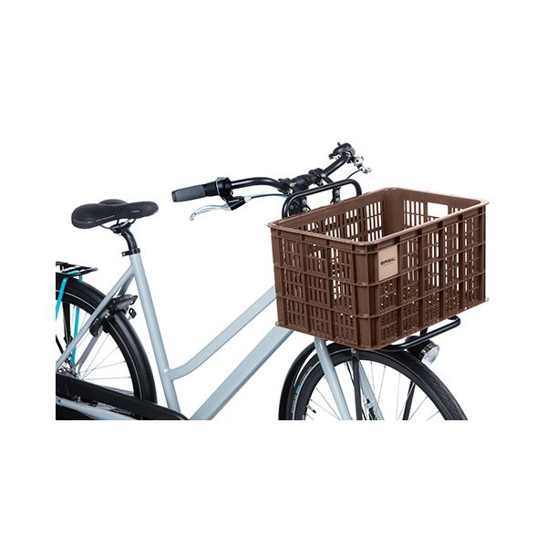Afbeelding laden in galerijviewer, Basil fietskrat L - groot - 40 liter - bruin
