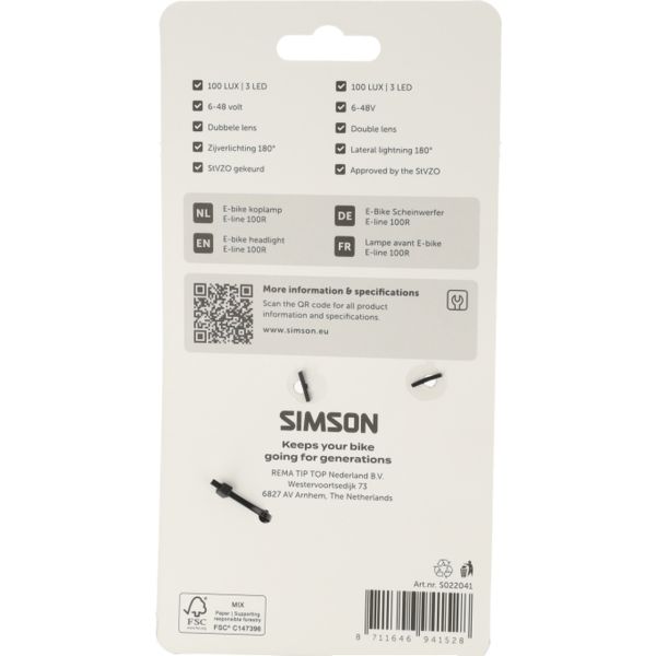Afbeelding laden in galerijviewer, Simson koplamp aurora e-line 100r - e-bike (ebike)
