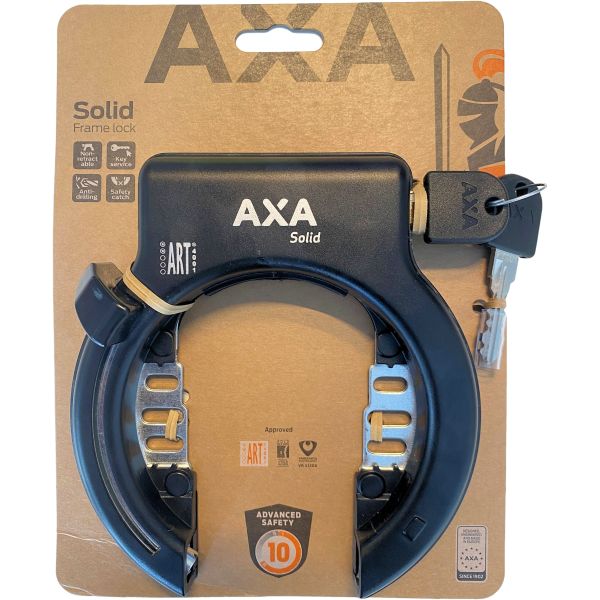 Afbeelding laden in galerijviewer, Axa ringslot solid zwart spatbordbevestiging (kaart)
