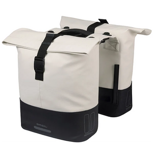 Basil b.v. dubbele fietstas basil cove mik 28-32l 14 x 29 x 36 cm - wit zwart