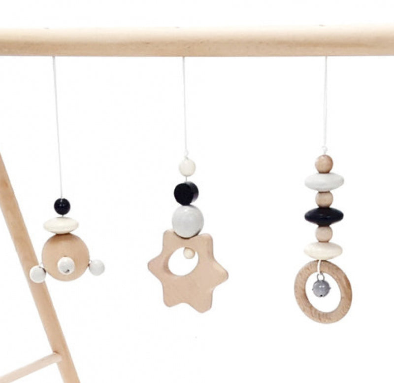 Afbeelding laden in galerijviewer, Hess babygym ster (naturel zwart)
