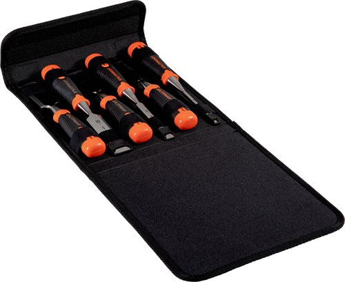 Afbeelding laden in galerijviewer, Bahco 434-s6-pp 6-dlg ergonomische beitelset in polyester houder | 434-s6-pp
