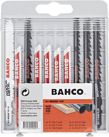 Bahco decoupeerzagenset mix | 10-delig - 91-mixed-10p