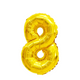 Ballon folie cijfer 8 goud 45cm