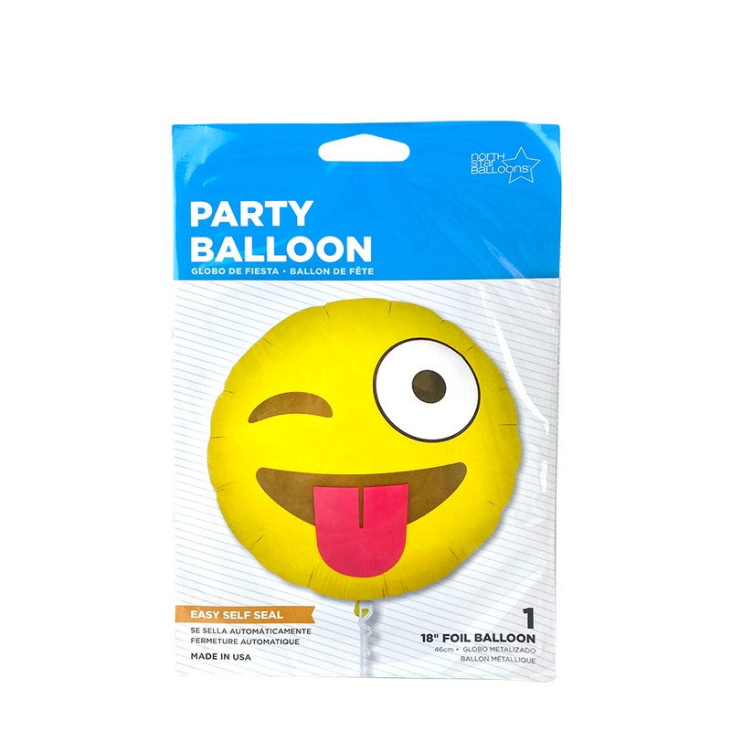 Afbeelding laden in galerijviewer, Ballon folie emoji winking ø46cm
