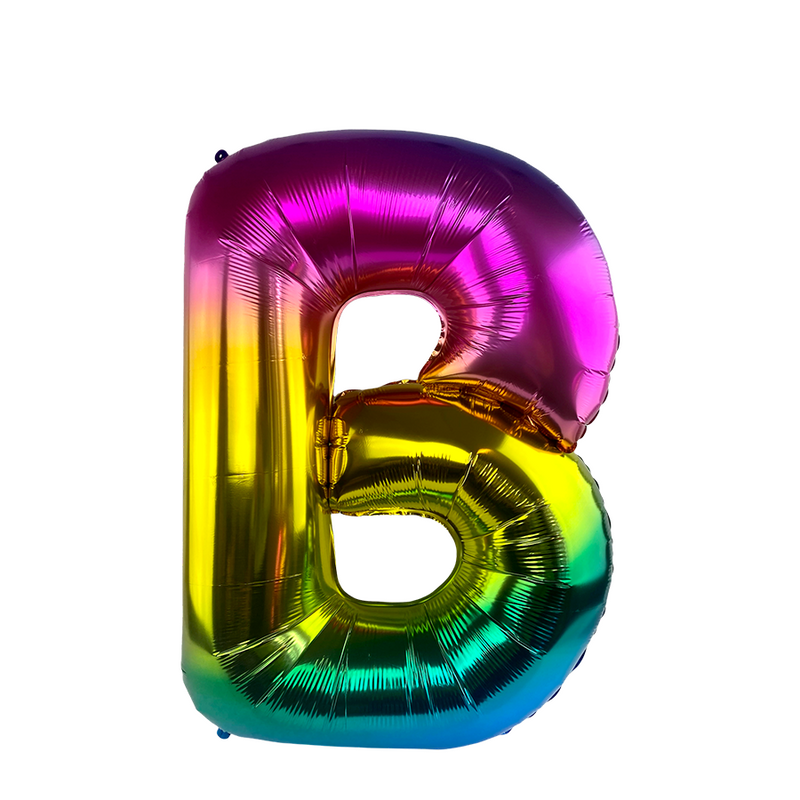 Afbeelding laden in galerijviewer, Ballon folie letter b rainbow 86cm
