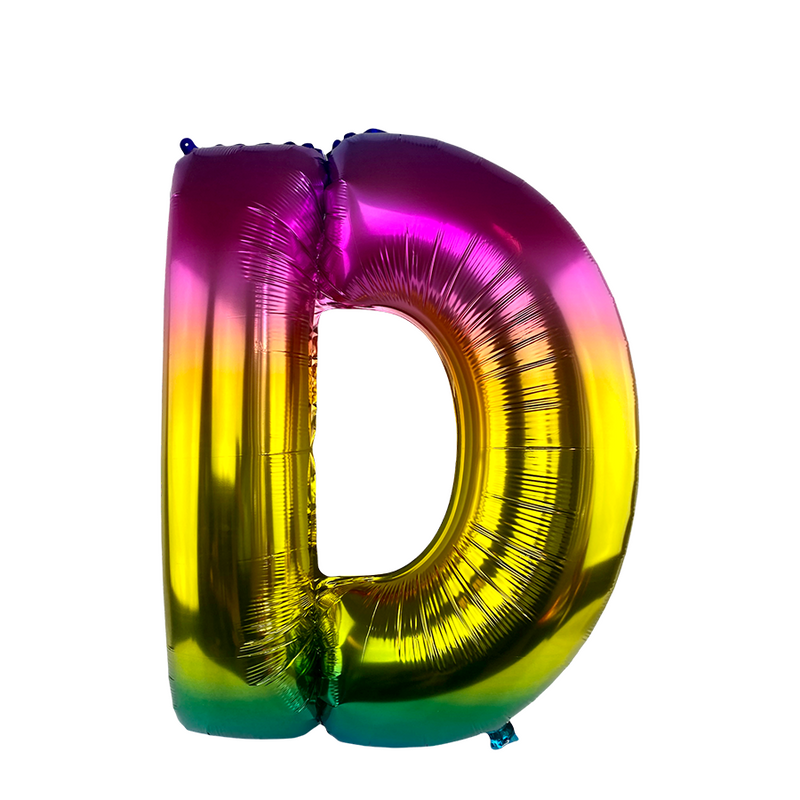 Afbeelding laden in galerijviewer, Ballon folie letter d rainbow 86cm
