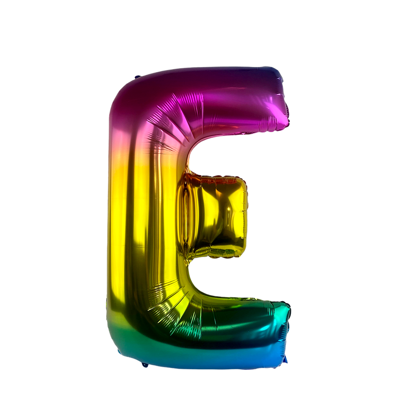 Afbeelding laden in galerijviewer, Ballon folie letter e rainbow 86cm
