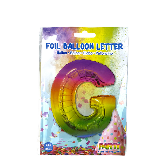 Ballon folie letter g rainbow 86cm