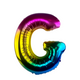 Ballon folie letter g rainbow 86cm