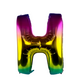 Ballon folie letter h rainbow 86cm