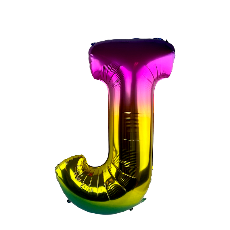 Afbeelding laden in galerijviewer, Ballon folie letter j rainbow 86cm

