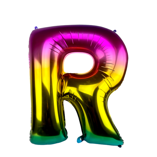 Ballon folie letter r rainbow 86cm