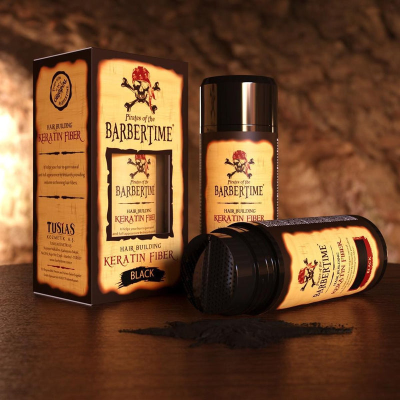 Afbeelding laden in galerijviewer, Barbertime hair building keratin fiber black 21gr.
