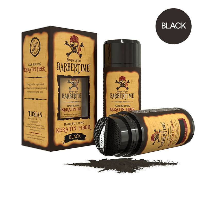 Afbeelding laden in galerijviewer, Barbertime hair building keratin fiber black 21gr.

