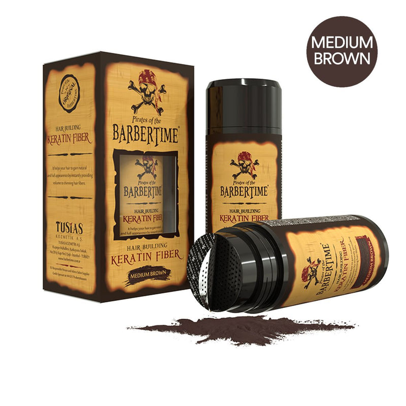 Afbeelding laden in galerijviewer, Barbertime hair building keratin fiber medium brown 21gr.
