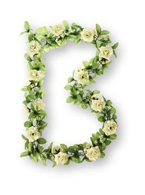Basil Roses Flower Garland bloemenstreng wit