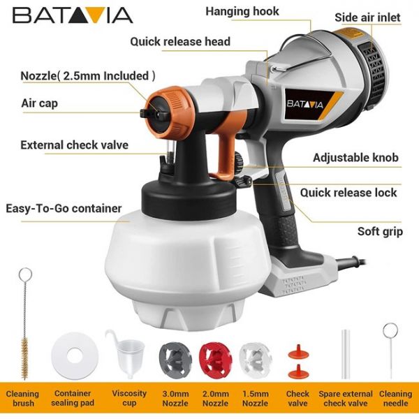 Afbeelding laden in galerijviewer, Batavia producten maxxspray 500w elektrische verfspuit hvlp
