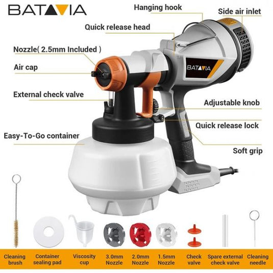 Batavia producten maxxspray 500w elektrische verfspuit hvlp