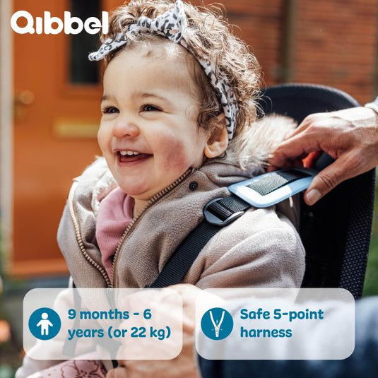 Qibbel achterzitje air frame lichtgrijs