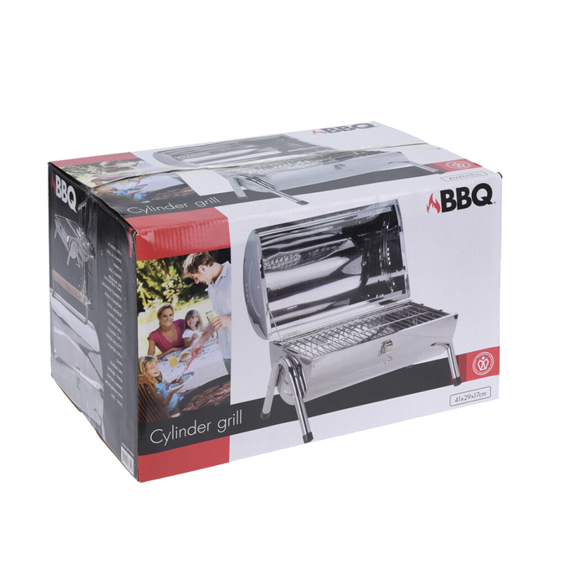 Afbeelding laden in galerijviewer, Bbq barbecue cylinder rvs 41x29x17cm

