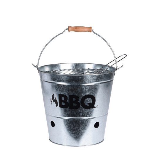 Bbq barbecue emmer zilver ø26,5cm
