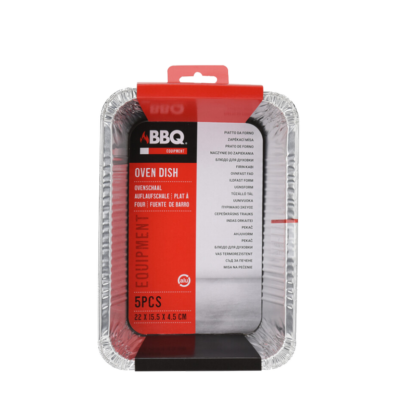 Afbeelding laden in galerijviewer, Bbq barbecue ovenschaal aluminium 22x15,5x4,5cm 5 stuks
