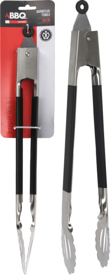 Afbeelding laden in galerijviewer, Bbq Barbecue Tang met Antislip RVS 46 cm Zwart

